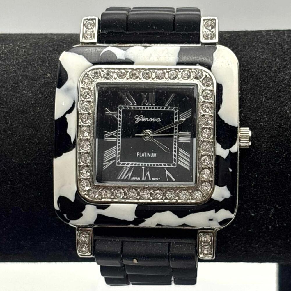 Black & White Geneva Men's Watch